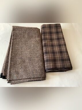 Quilting Sewing Fabric Robert Kaufman Quilters Tweed Browns and Plaid